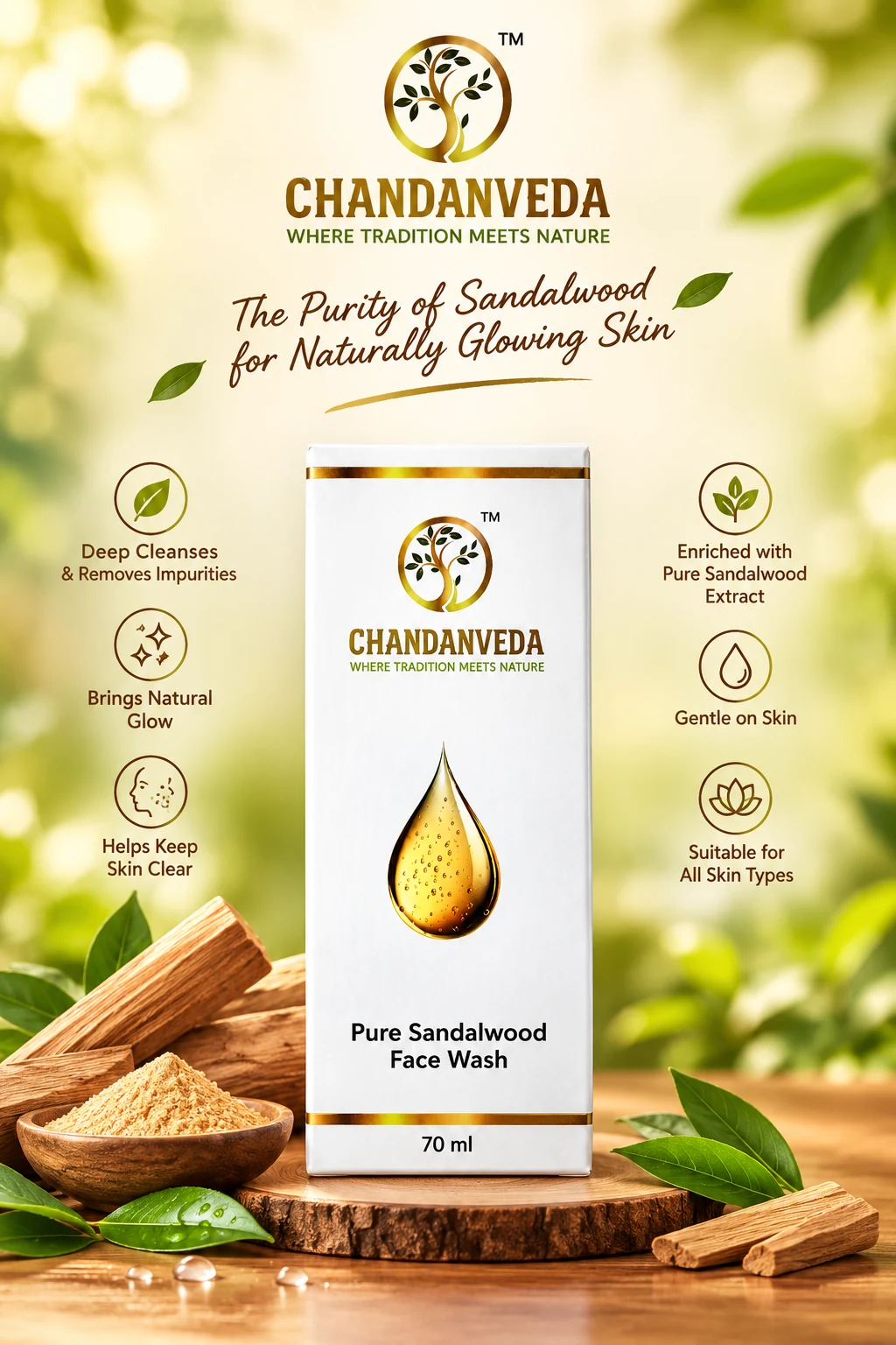 Chandanlepa natural sandalwood