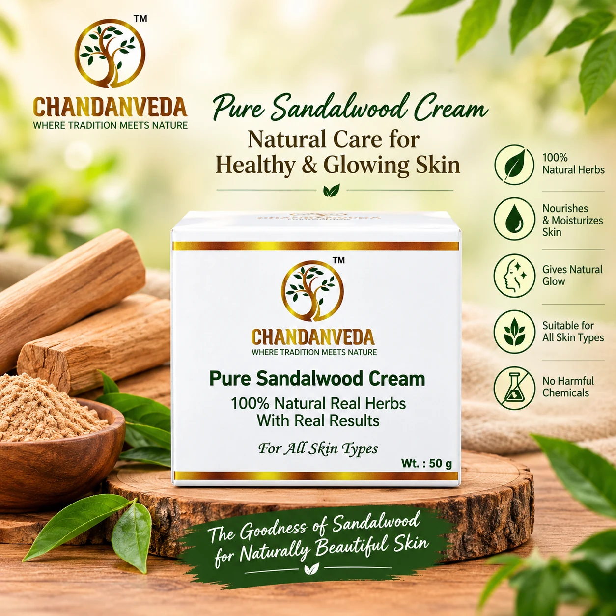 Pure Sandalwood Cream — Natural Care