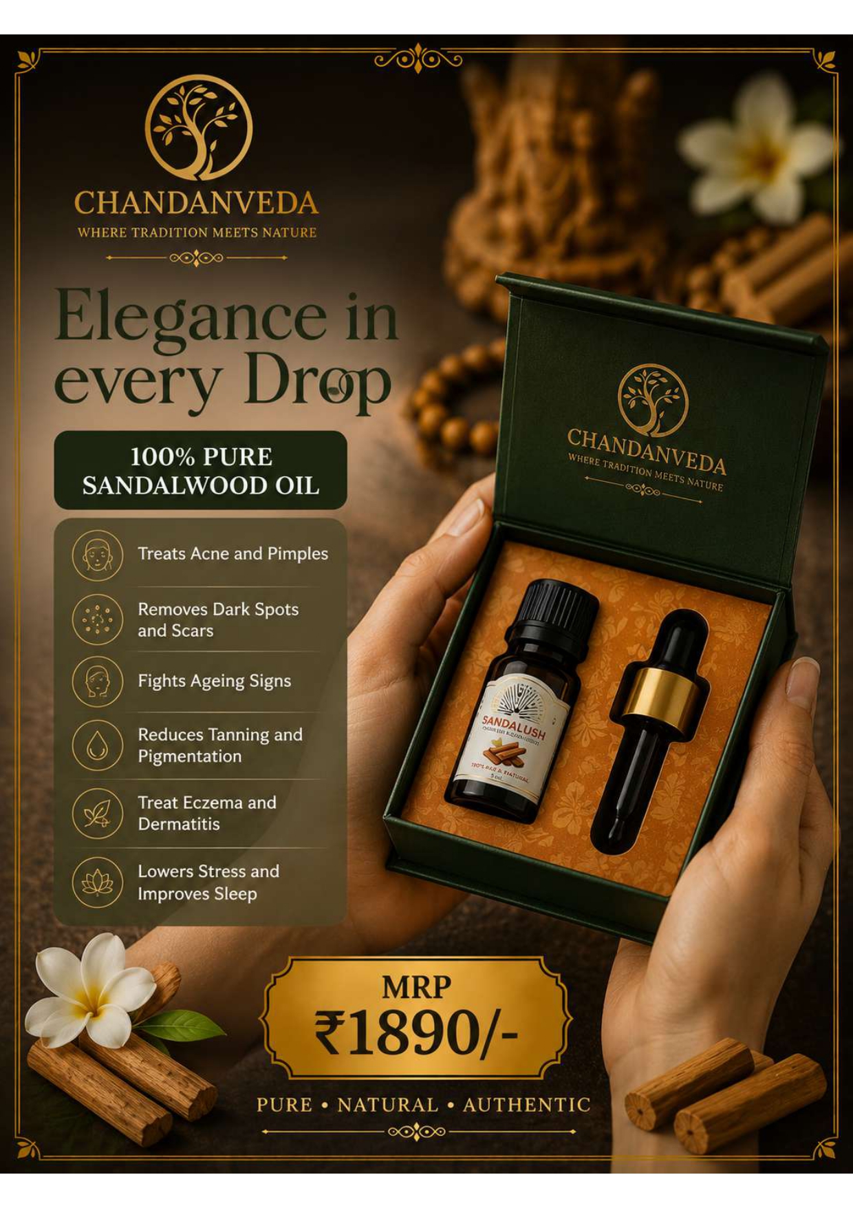 MYSORE SANDALWOOD OIL- 5 ML