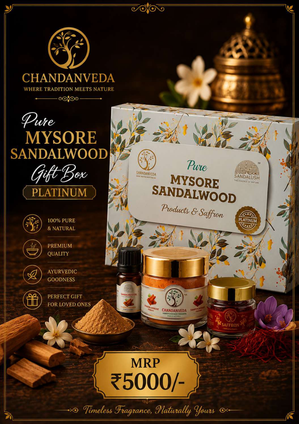 PLATINUM GIFT BOX - MYSORE SANDALWOOD