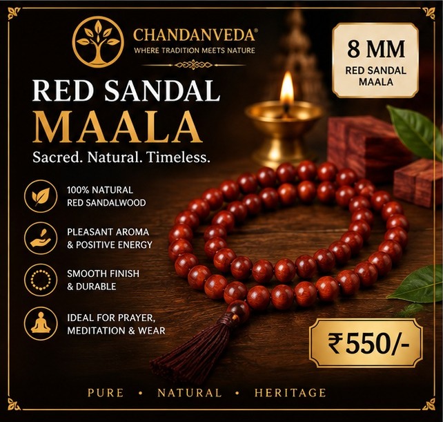 RED SANDAL MALA- 8MM